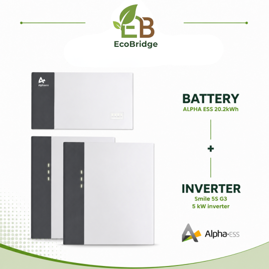 Alpha ESS 20.2kWh Battery + Smile S5 G3 Hybrid Inverter Bundle
