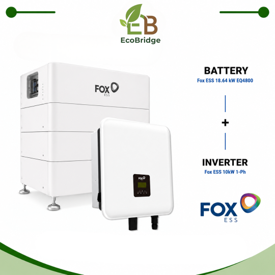 Fox ESS 18.64 kWh Battery + 10 kW Single-Phase Hybrid Inverter