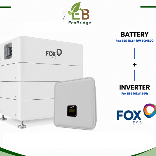Fox ESS 18.64 kWh Battery + 10 kW Three-Phase Hybrid Inverter