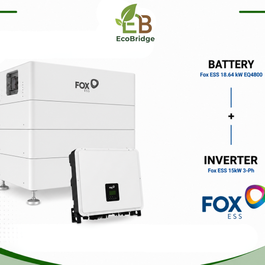 Fox ESS 18.64 kWh Battery + 15 kW Three-Phase Hybrid Inverter