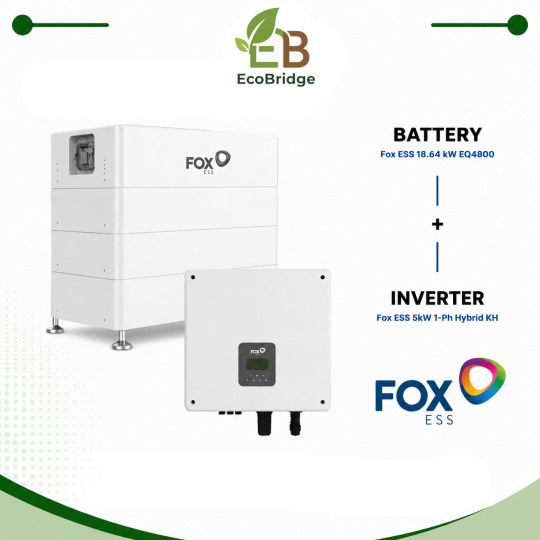 Fox ESS 18.64 kWh Battery + 5 kW Single-Phase Hybrid Inverter