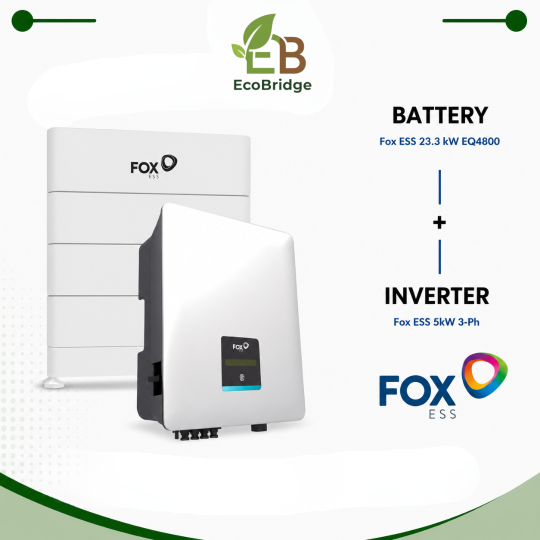 Fox ESS 23.3 kWh Battery + 5 kW Three-Phase Hybrid Inverter