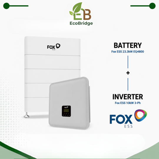 Fox ESS 23.3 kWh Battery + 10 kW Three-Phase Hybrid Inverter