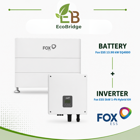 Fox ESS 13.98 kWh Battery + 10 kW Three-Phase Hybrid Inverter