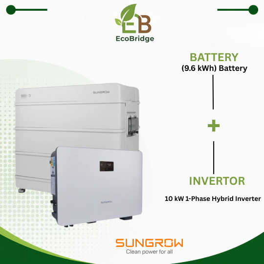 Sungrow 9.6kWh Battery + 10kW 3-Phase Hybrid Inverter