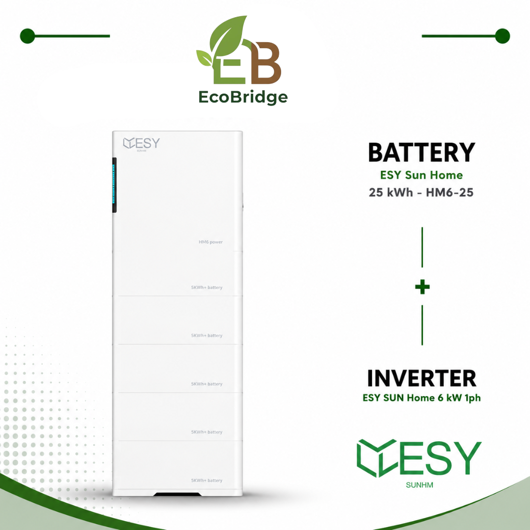 ESY 25 kWh Battery + 6 kW Single-Phase Hybrid Inverter