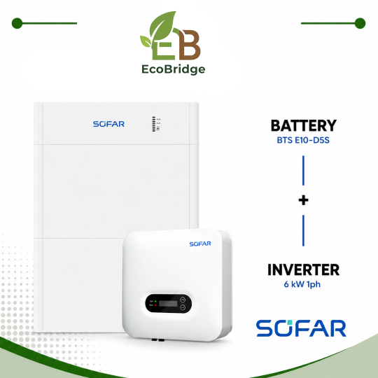 Sofar 10 kWh Battery + 6 kW Single-Phase Hybrid Inverter