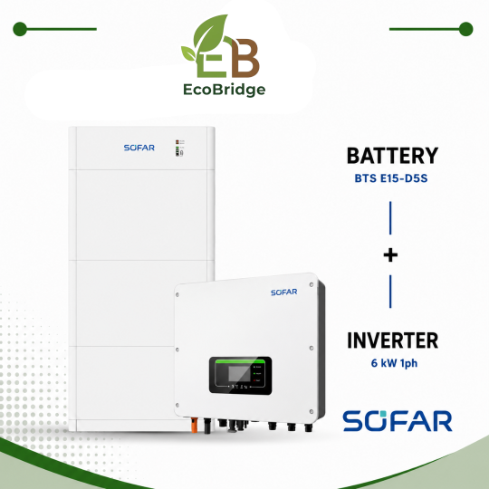 Sofar 15 kWh Battery + 6 kW Single-Phase Hybrid Inverter