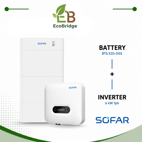 Sofar 20 kWh Battery + 6 kW Single-Phase Hybrid Inverter