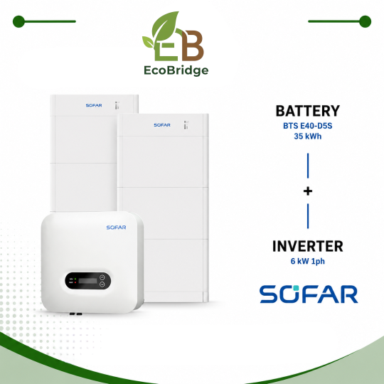 Sofar 40 kWh Battery + 6 kW Single-Phase Hybrid Inverter