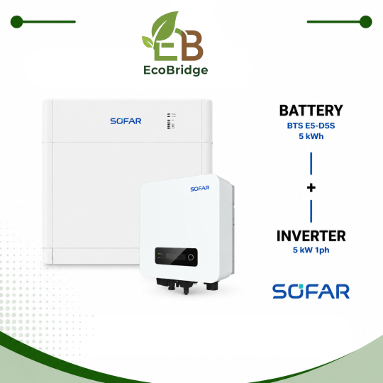 Sofar 5 kWh Battery + 5 kW Single-Phase Hybrid Inverter