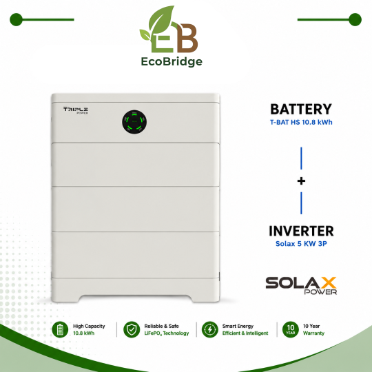 Solax 10.8 kWh Battery + 5 kW Single-Phase Hybrid Inverter