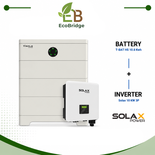 Solax 10.8 kWh Battery + Solax 10 kW Three-Phase Hybrid Inverter