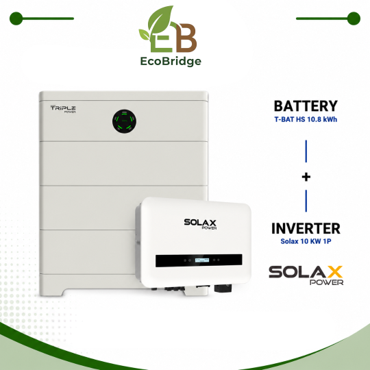 Solax 10.8 kWh Battery + 10 kW Single-Phase Hybrid Inverter