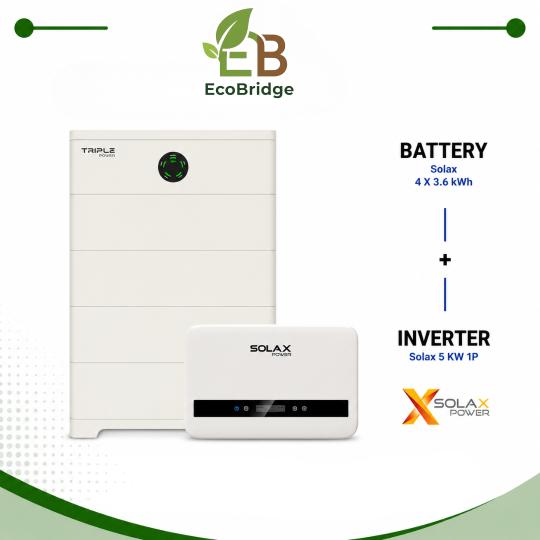 Solax 14.4 kWh Battery + 5 kW Single-Phase Hybrid Inverter