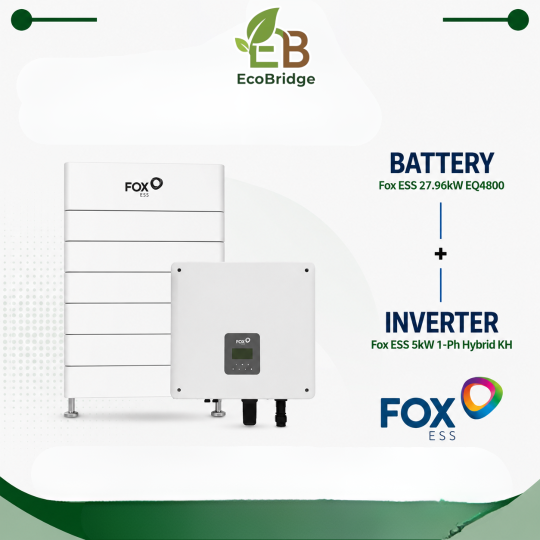 Fox ESS 27.96 kWh Battery + 5 kW Single-Phase Hybrid Inverter