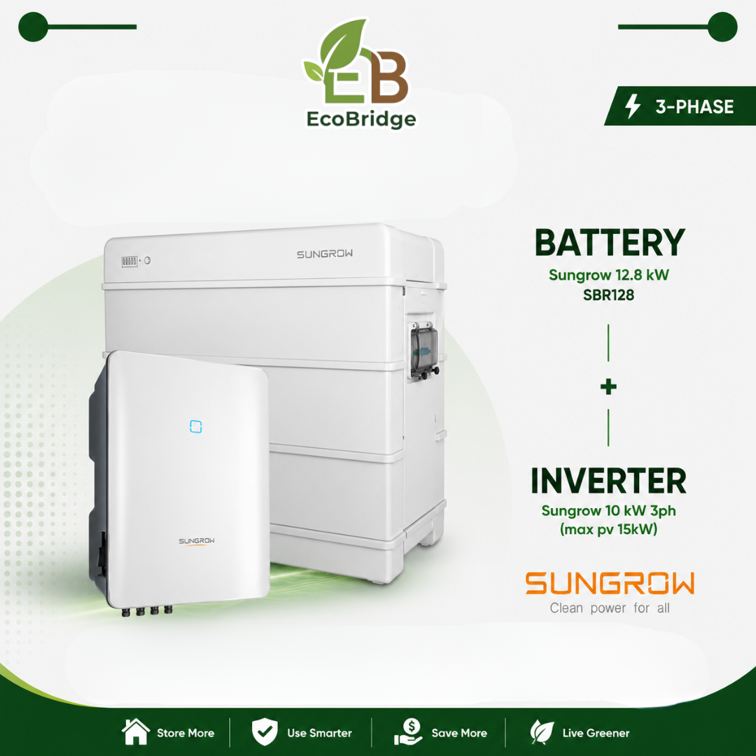 Sungrow 12.8kWh Battery + 10kW 3-Phase Hybrid Inverter