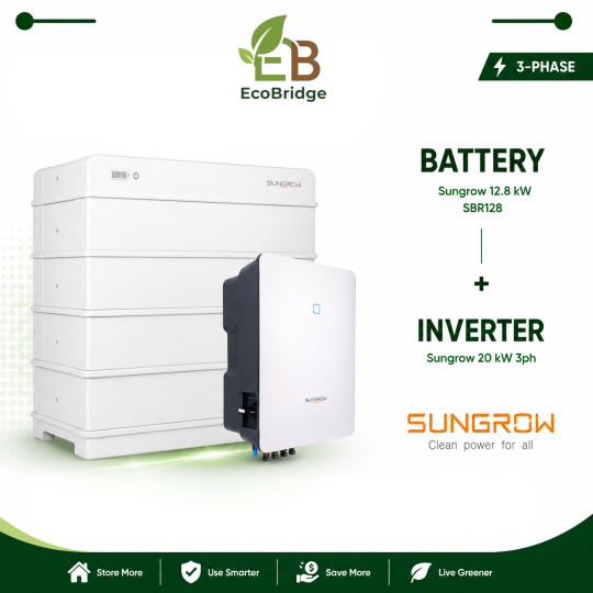 Sungrow 12.8kWh Battery + 20kW 3-Phase Hybrid Inverter
